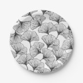 Blätter der Rose Pappteller (Vorderseite)