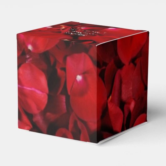 Blätter der rote Rose horizontal Geschenkschachtel (Rückseite)