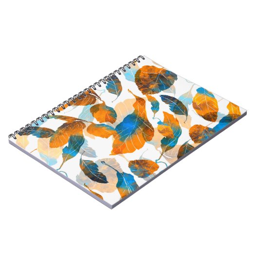 Blätter der Silhouette: Aquarell, digitale nahtlos Notizblock (Linke Seite)