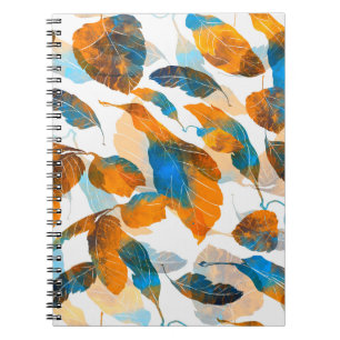 Blätter der Silhouette: Aquarell, digitale nahtlos Notizblock