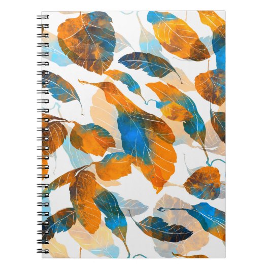 Blätter der Silhouette: Aquarell, digitale nahtlos Notizblock (Vorderseite)