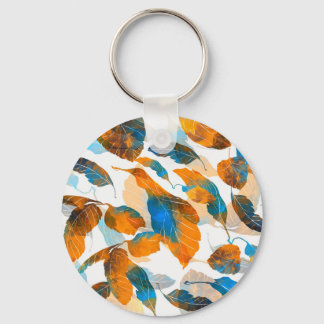 Blätter der Silhouette: Aquarell, digitale nahtlos Schlüsselanhänger