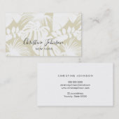 Blätter der tropischen Dschungelpalme auf Salbei Visitenkarte (Vorne/Hinten)