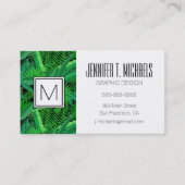 Blätter der tropischen Palmen | addiert Ihren Visitenkarte (Vorderseite)