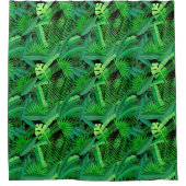 Blätter der tropischen Palmen Duschvorhang (Vorderseite)