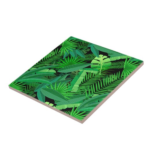 Blätter der tropischen Palmen Fliese (Seite)