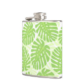 Blätter der tropischen Pflanze - Monstera Muster Flachmann (Links)