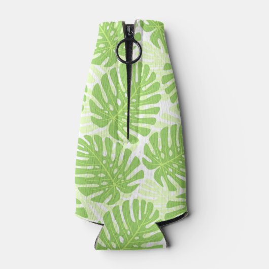 Blätter der tropischen Pflanze - Monstera-Muster Flaschenkühler (Rückseite)