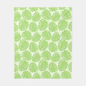 Blätter der tropischen Pflanze - Monstera Muster Fleecedecke (Vorderseite)