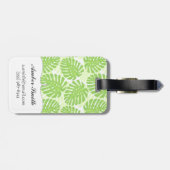 Blätter der tropischen Pflanze - Monstera Muster Gepäckanhänger (Rückseite horizontal)