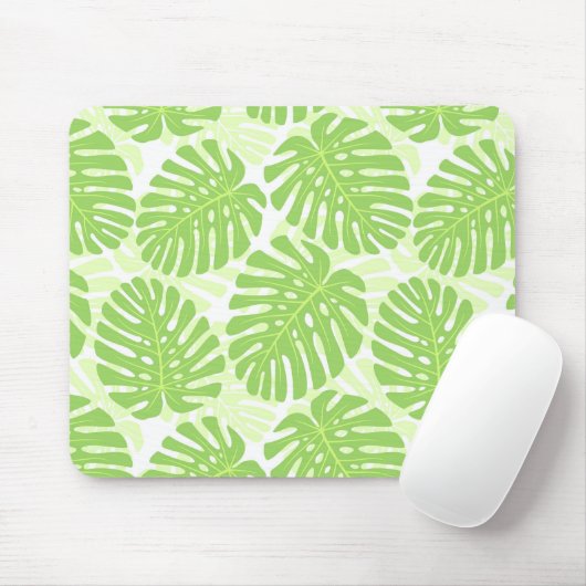 Blätter der tropischen Pflanze - Monstera Muster Mousepad (Mit Mouse)