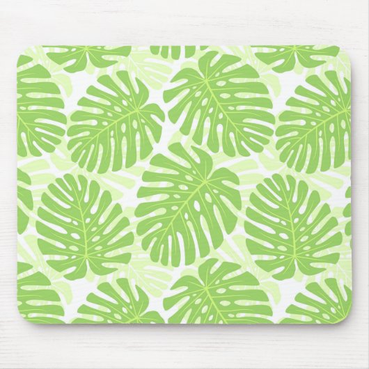 Blätter der tropischen Pflanze - Monstera Muster Mousepad (Vorne)