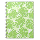 Blätter der tropischen Pflanze - Monstera-Muster Notizblock (Vorderseite)