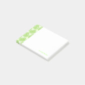 Blätter der tropischen Pflanze - Monstera-Muster Post-it Klebezettel (angewinkelt)