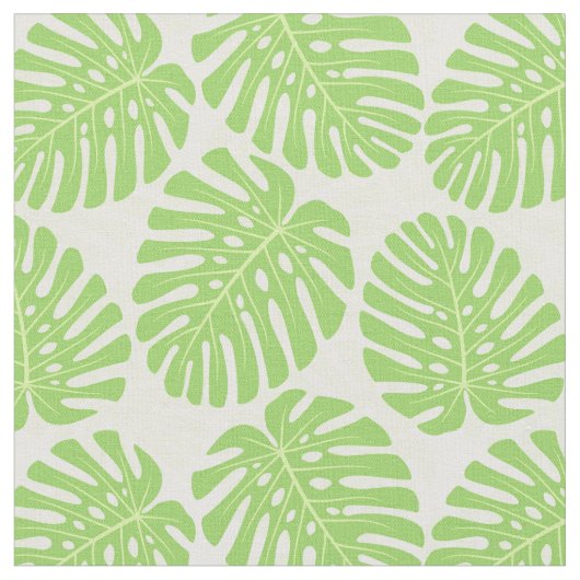 Blätter der tropischen Pflanze - Monstera Muster Stoff (Nahaufnahme)