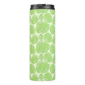 Blätter der tropischen Pflanze - Monstera Muster Thermosbecher (Rückseite)