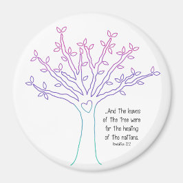 Blätter des Baummagazins (Stilrosa/Lila) Magnet