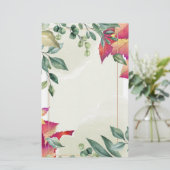 Blätter des botanischen Herbstes Briefpapier (Stehend Vorderseite)