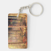 Blätter des Gold-Schlüsselanhängers Schlüsselanhänger (Rückseite)