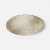 Blätter des Golden Shine Botanical Tropical Palm T Pappteller (Schrägansicht)