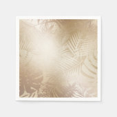 Blätter des Golden Shine Botanical Tropical Palm T Serviette (Vorderseite)