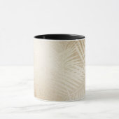 Blätter des Golden Shine Botanical Tropical Palm T Tasse (Zentrum)