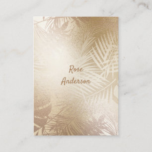 Blätter des Golden Shine Botanical Tropical Palm T Visitenkarte