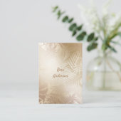 Blätter des Golden Shine Botanical Tropical Palm T Visitenkarte (Stehend Vorderseite)