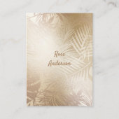 Blätter des Golden Shine Botanical Tropical Palm T Visitenkarte (Vorderseite)