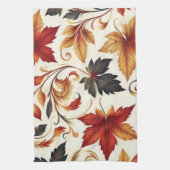 Blätter des Herbstes Geschirrtuch (Vertikal)