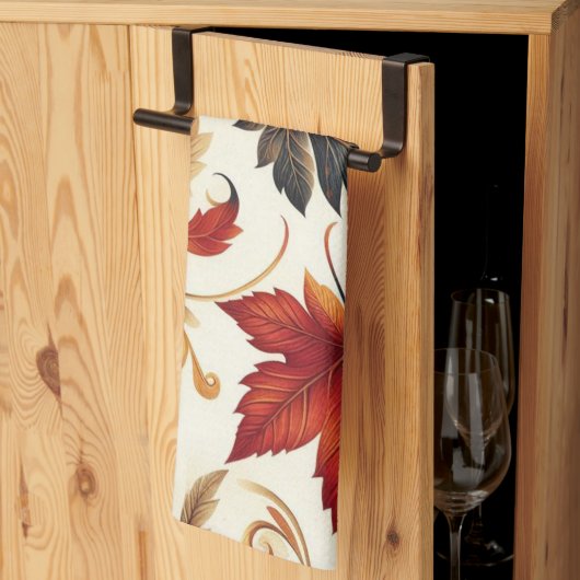 Blätter des Herbstes Geschirrtuch (Drittel gefaltet)