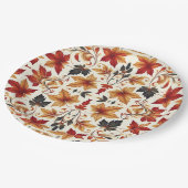 Blätter des Herbstes Pappteller (Schrägansicht)