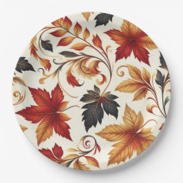 Blätter des Herbstes Pappteller