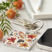 Blätter des Herbstes Schlüsselanhänger (Vorderseite rechts)