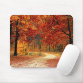 Blätter des Herbstwegs Mousepad (Mit Mouse)