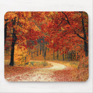 Blätter des Herbstwegs Mousepad