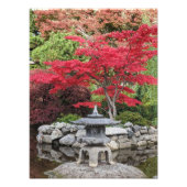 Blätter des japanischen Gartens Lantern und des Ro Fotodruck (Vorne)