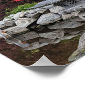 Blätter des japanischen Gartens Lantern und des Ro Poster (Ecke)