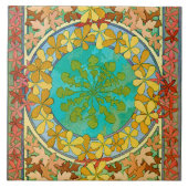 Blätter des Jugendstils, Mucha Fliese (Vorderseite)