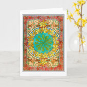 Blätter des Jugendstils, Mucha Karte (Gelbe Blume)