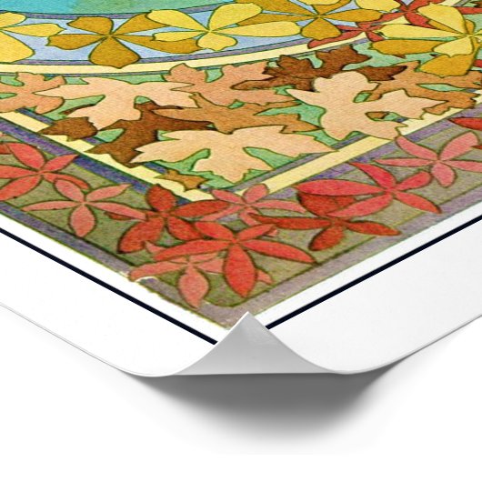 Blätter des Jugendstils, Mucha Poster (Ecke)