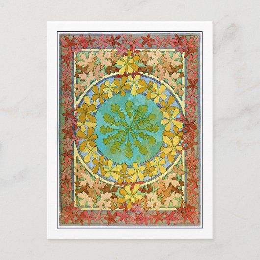 Blätter des Jugendstils, Mucha Postkarte (Vorderseite)