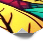 Blätter des lebendigen Cartoon Art Poster (Ecke)