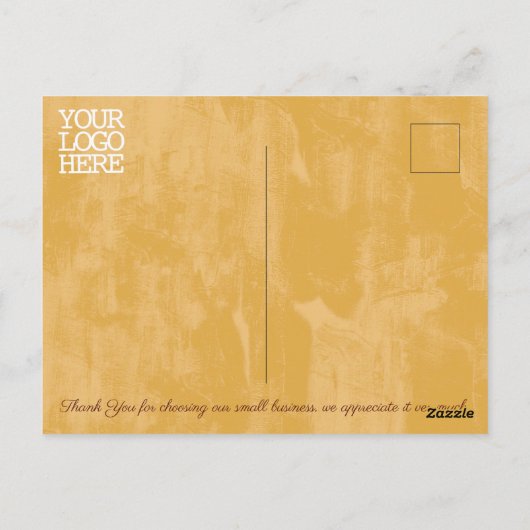 Blätter des Oak Tree im Herbst glücklich Erntedank Postkarte (Rückseite)