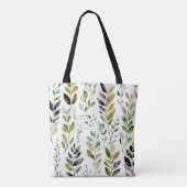 Blätter des Tons Pastel earth Tasche (Rückseite)