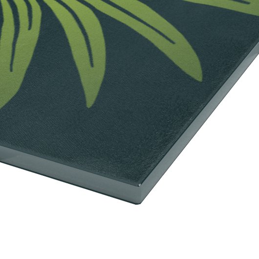 Blätter des tropischen Amazonas Schneidebrett (Ecke)