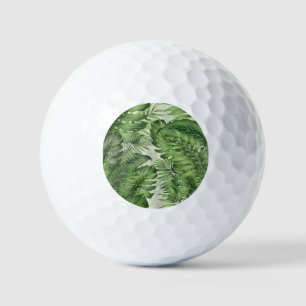 Blätter des tropischen Dschungels: nahtloser blume Golfball