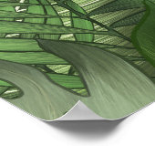 Blätter des tropischen Dschungels: nahtloser blume Poster (Ecke)