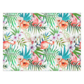 Blätter des tropischen Paradieses Flamingo Blume Tischdecke (Vorderseite (Horizontal))