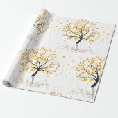 Blätter, die von einem Baum fallen Geschenkpapier (Ungerollt)
